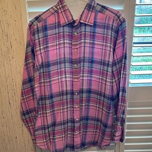 Pink Plaid Men's Etro Shirt
